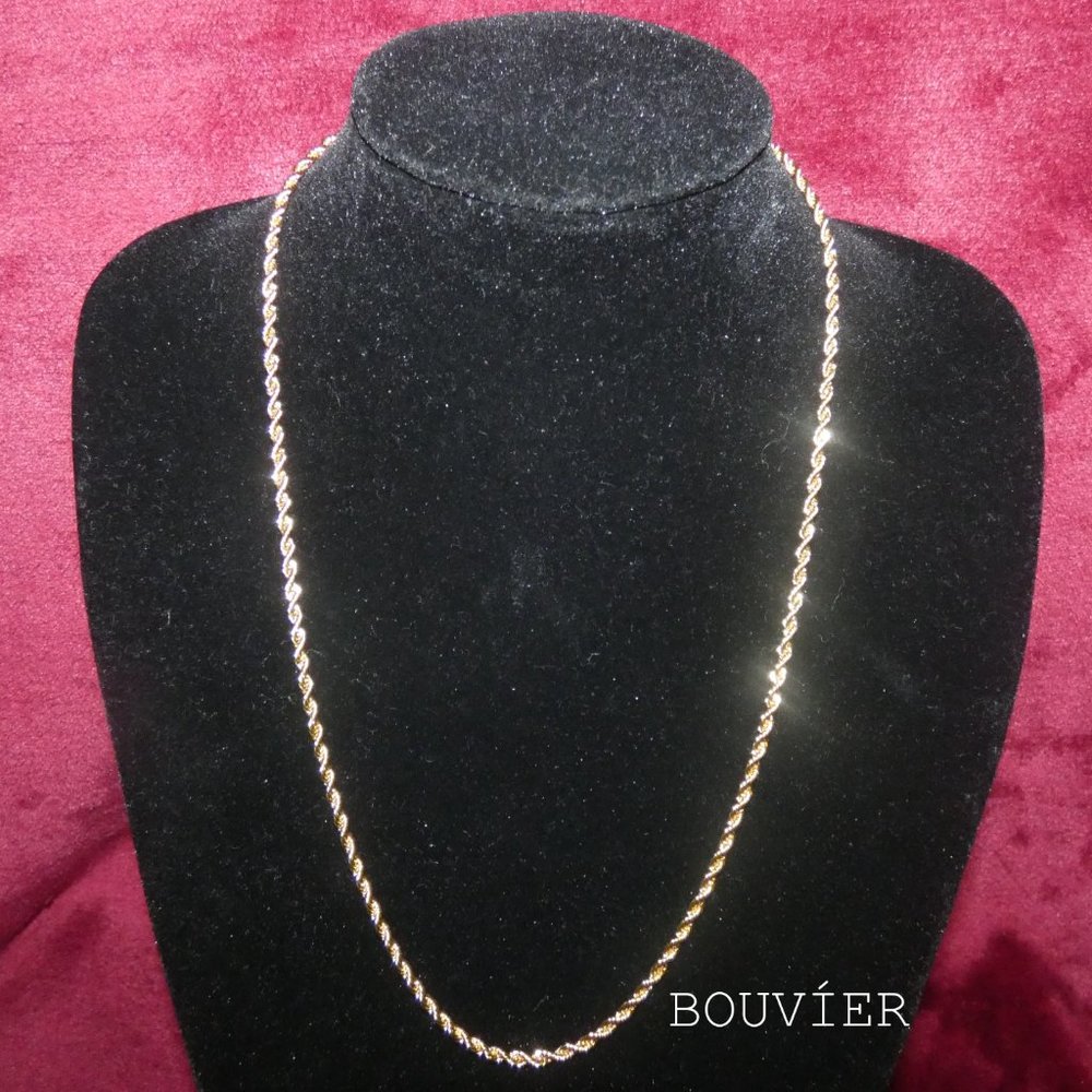18K Solid Gold 3mm Rope Chain - Picture 1 of 4